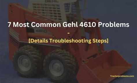 gehl skid steer hydraulic drain|gehl 4610 problems.